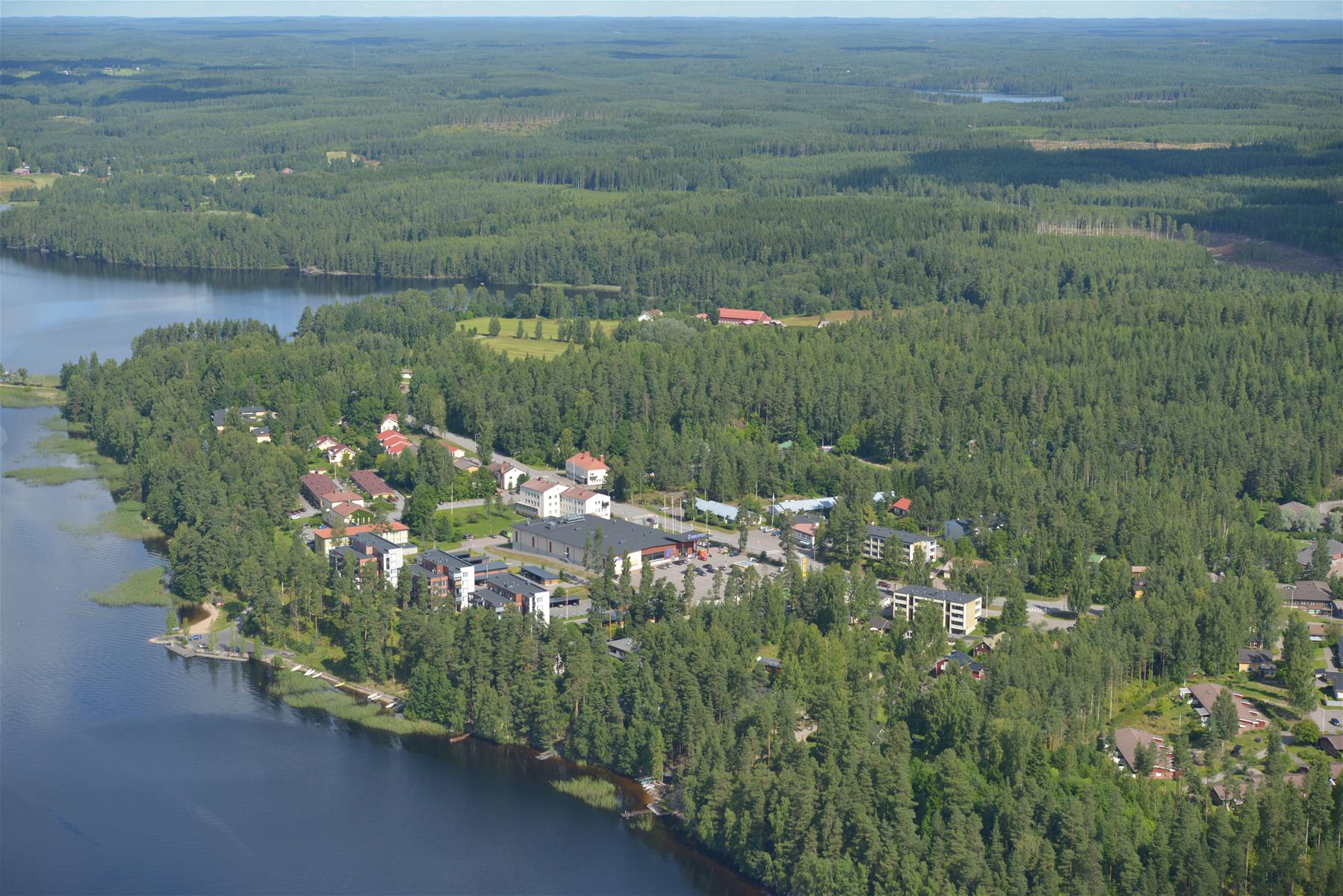 Ilmakuva Ruokolahden keskustasta