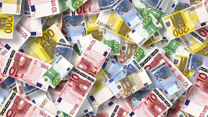 Paljon euron seteleitä