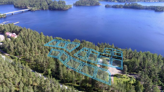 Ilmakuva vaittilanrannan tonteista