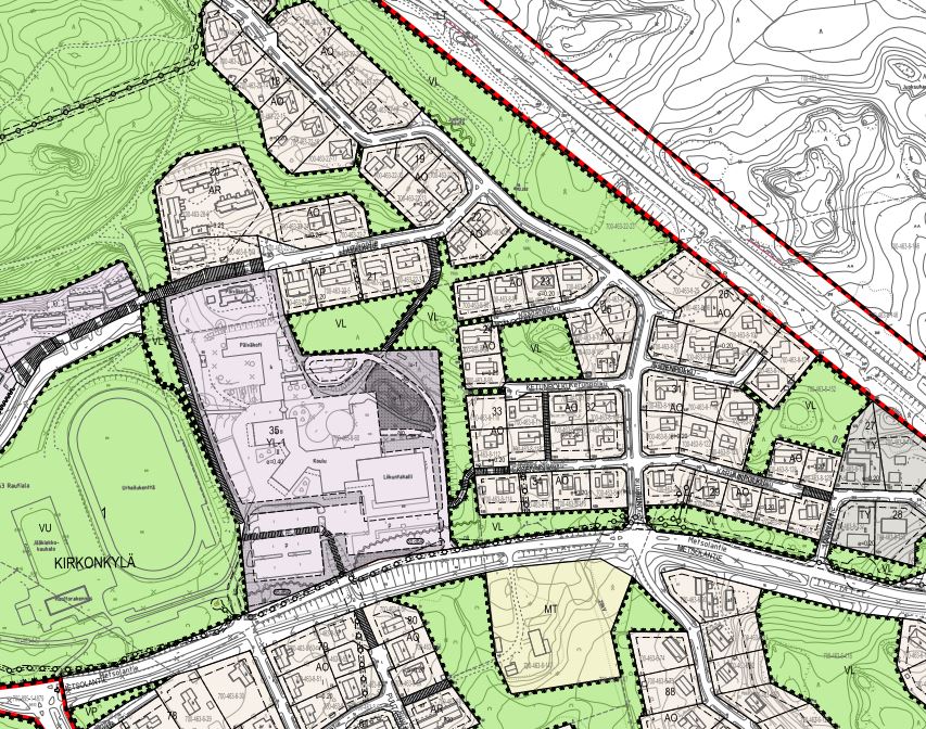 Asemakaavakartta Rasila