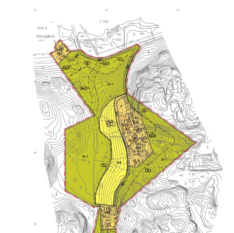Ranta-asemakaavakartta Valkinhovi