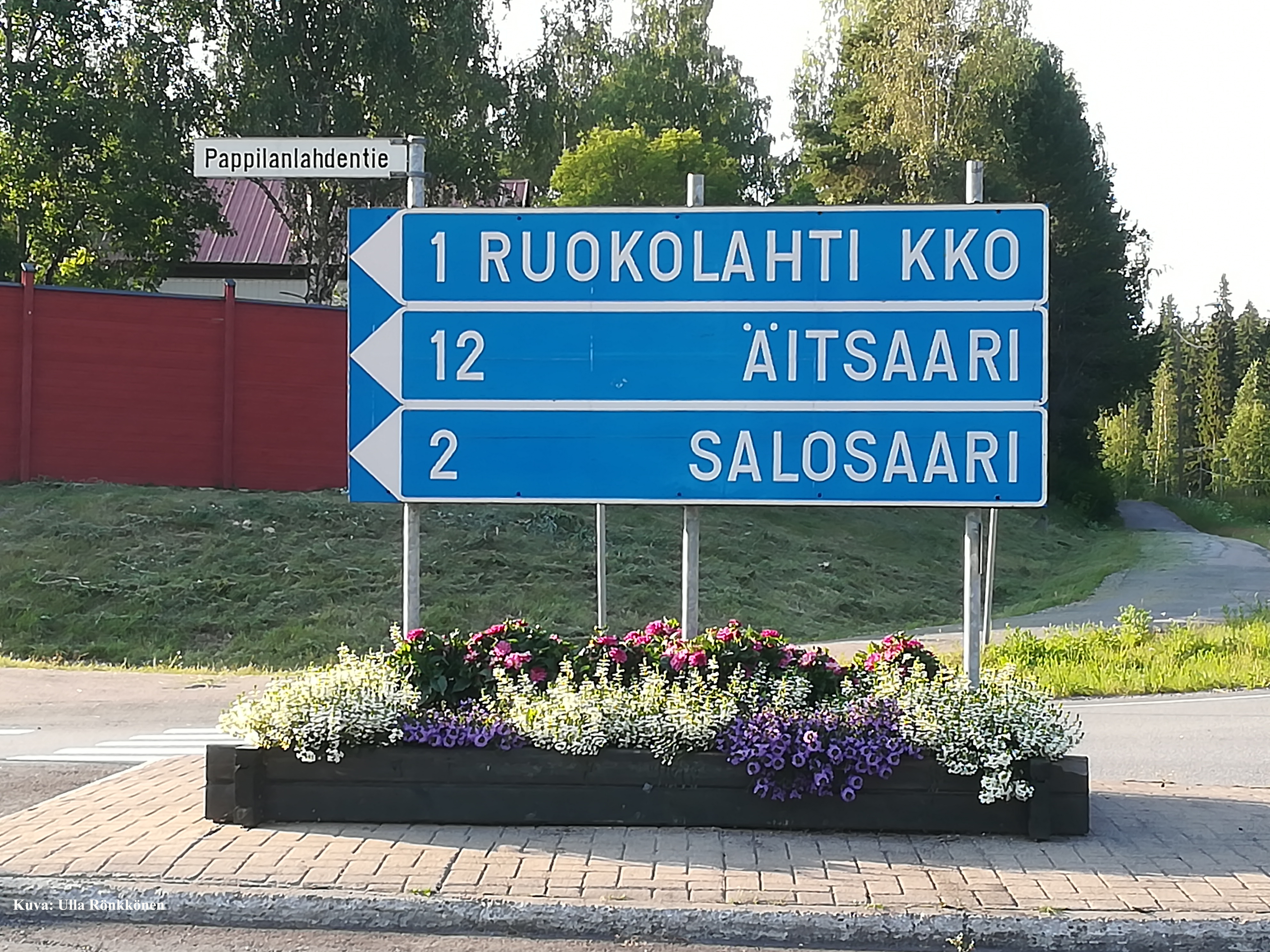 Opastekyltti 62-tien liittymässä